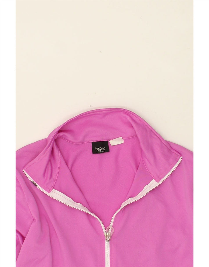 MOSSIMO Womens Crop Tracksuit Top Jacket UK 14 Medium Pink Vintage Mossimo and Second-Hand Mossimo from Messina Hembry 