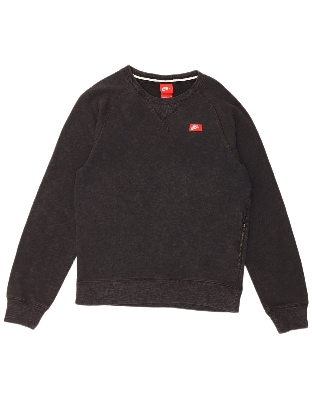 Nike Dame Sweatshirt Jumper UK 10 Small Black Bomuld