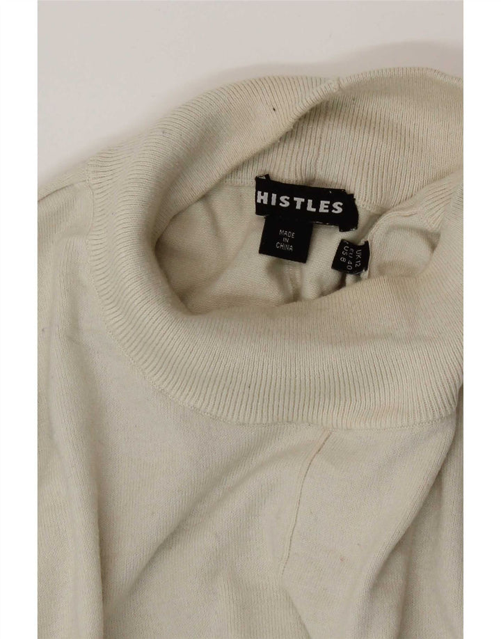 Whistle Dame Turtle Neck Jumper Sweater UK 12 Medium Beige
