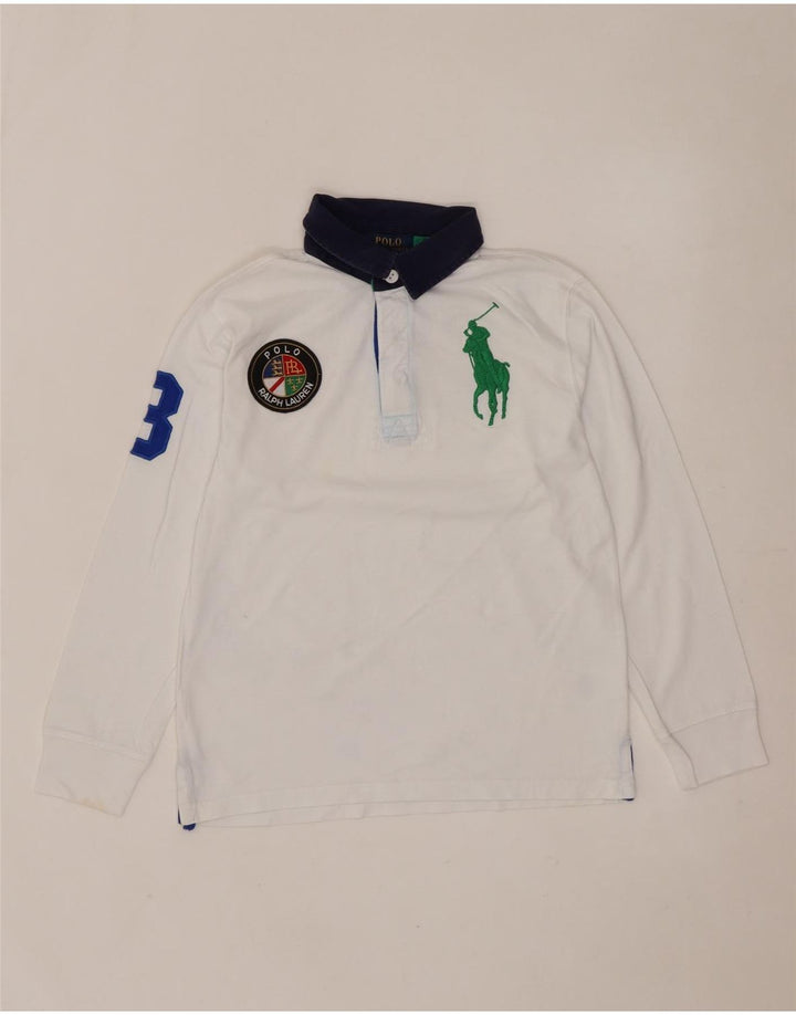 Polo Ralph Lauren drenge grafisk rugby polo skjorte 10-11 år Medium hvid
