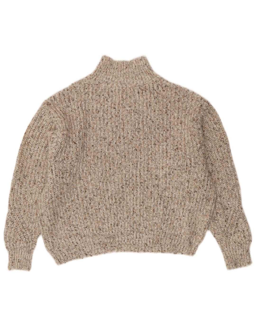 Marks & Spencer Dame Turtle Neck Jumper Sweater UK 14 Medium Beige