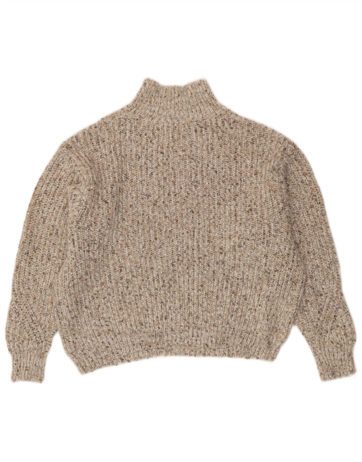 Marks & Spencer Dame Turtle Neck Jumper Sweater UK 14 Medium Beige