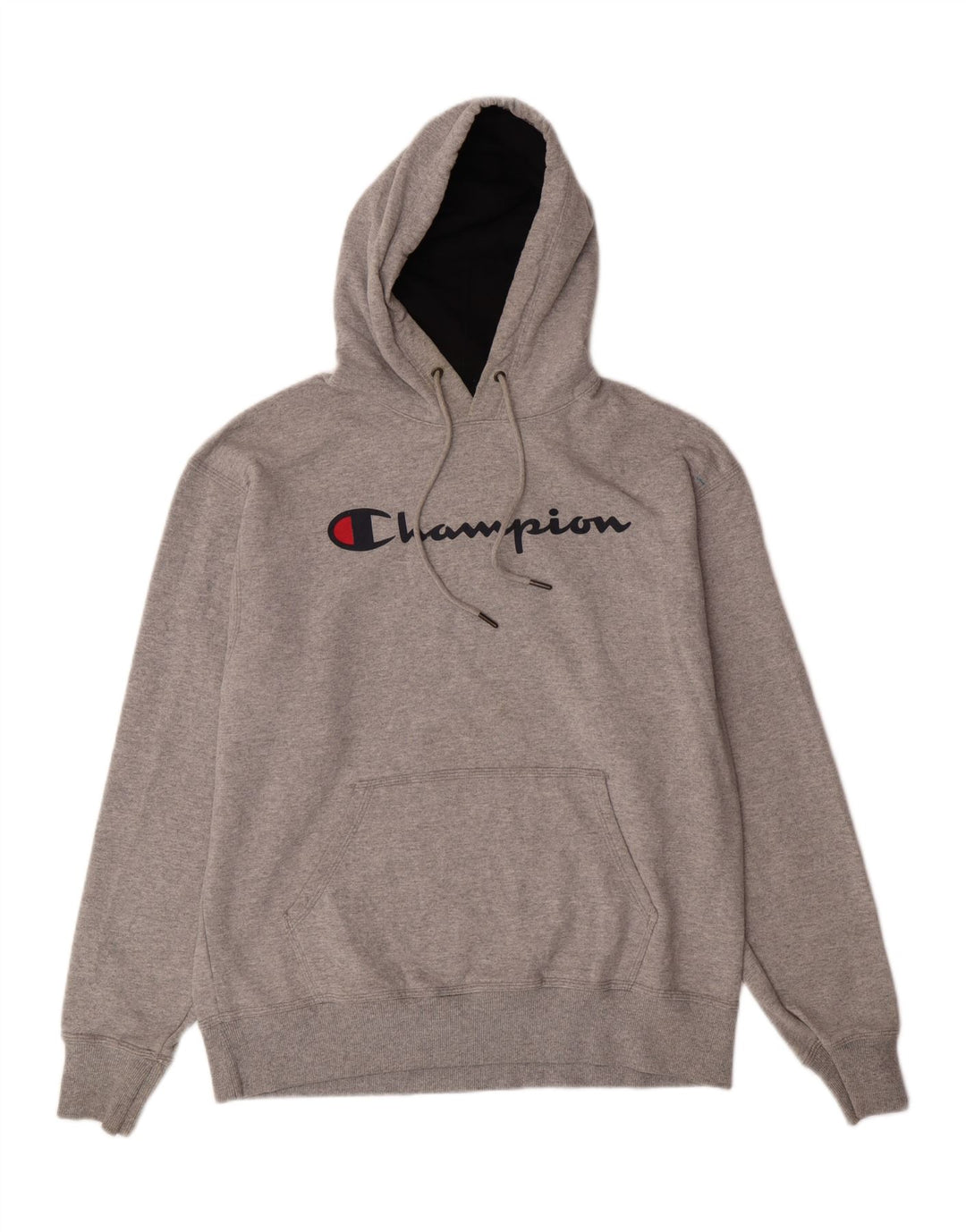 CHAMPION Mens Graphic Hoodie Jumper Large Grey Cotton Vintage Champion and Second-Hand Champion from Messina Hembry 