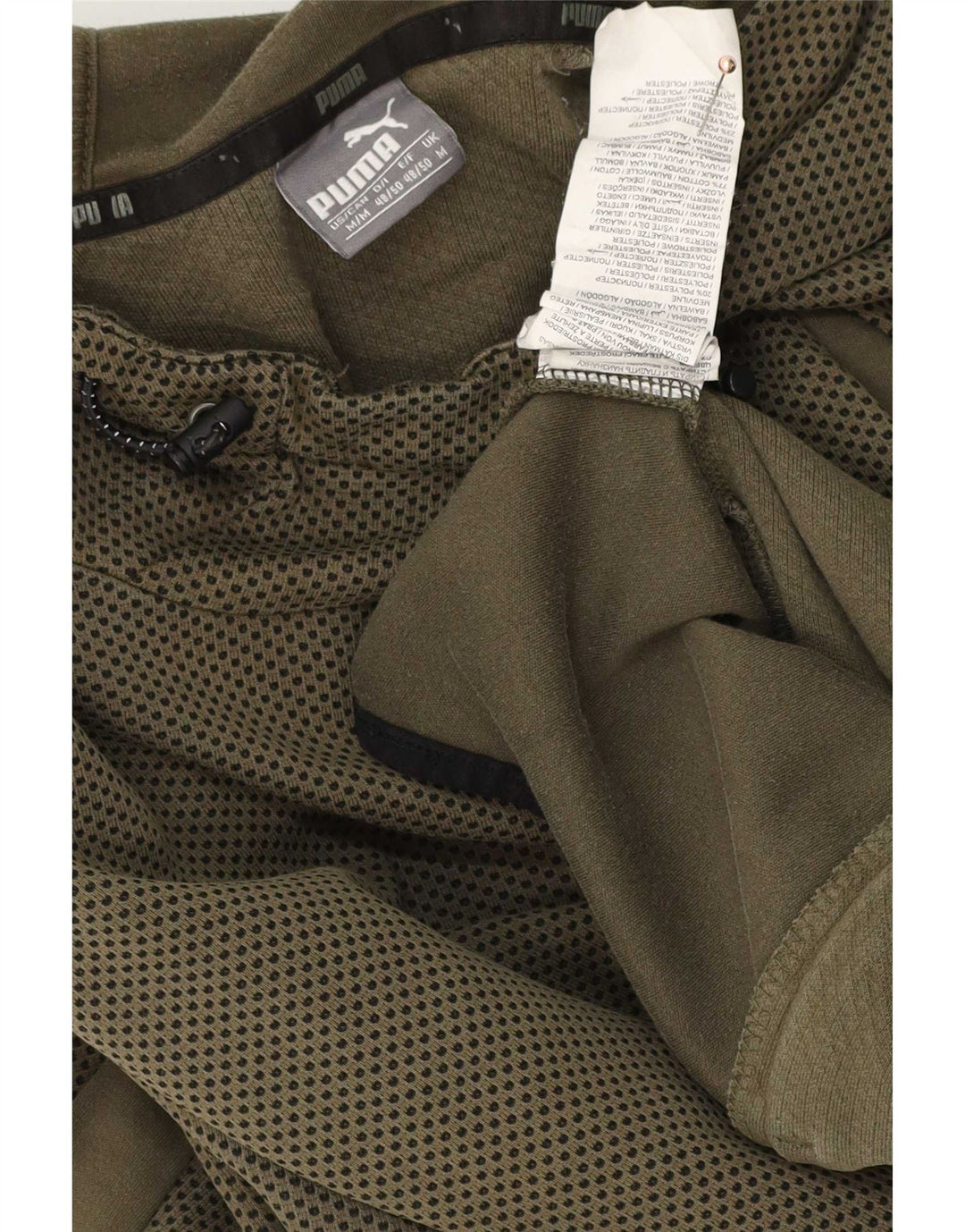 Puma Herre hættetrøje Jumper Medium Khaki plettet bomuld