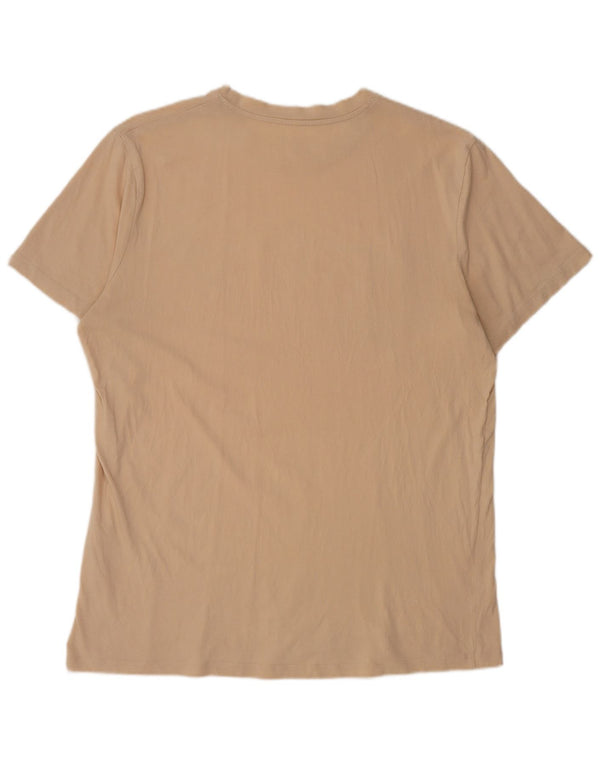JACK & JONES Herre grafisk T-shirt Top XL Beige Bomuld