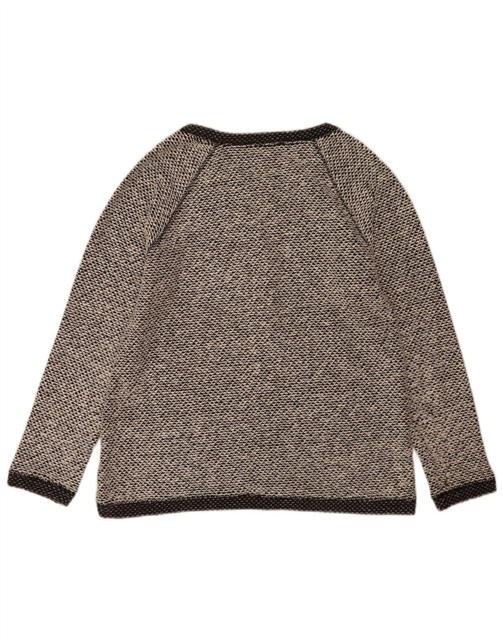 Marks & Spencer Dame Boat Neck Jumper Sweater UK 12 Medium White Flecked