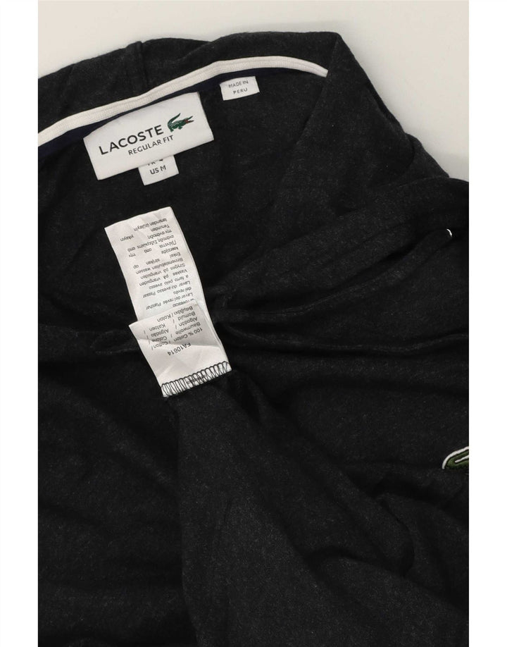 Lacoste Herre-hættetrøjetrøje str. 4 Medium Grå Bomuld