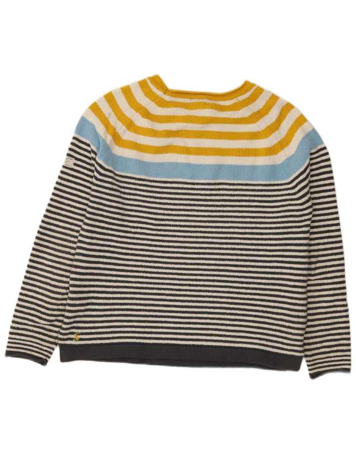 Joules Dame Boat Neck Jumper Sweater UK 12 Medium Flerfarvet Stribet