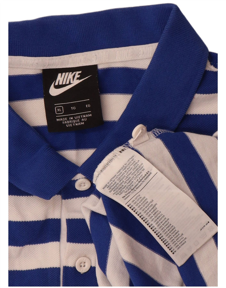 Nike herre poloshirt XL blå bomuld