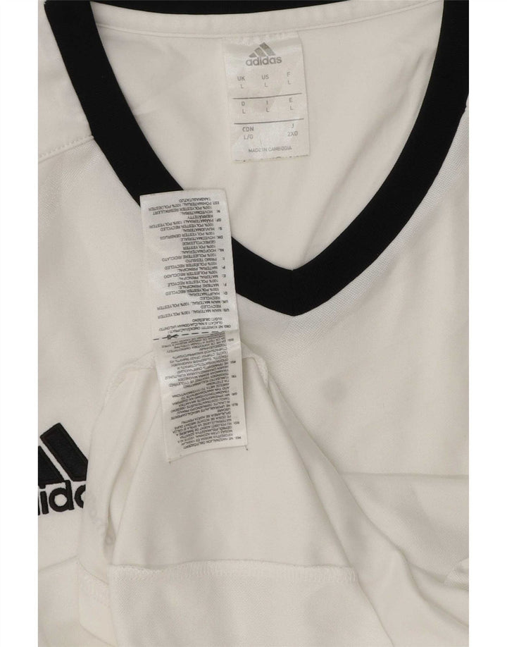 Adidas Herre Climalite T-Shirt Top Stor Hvid Polyester