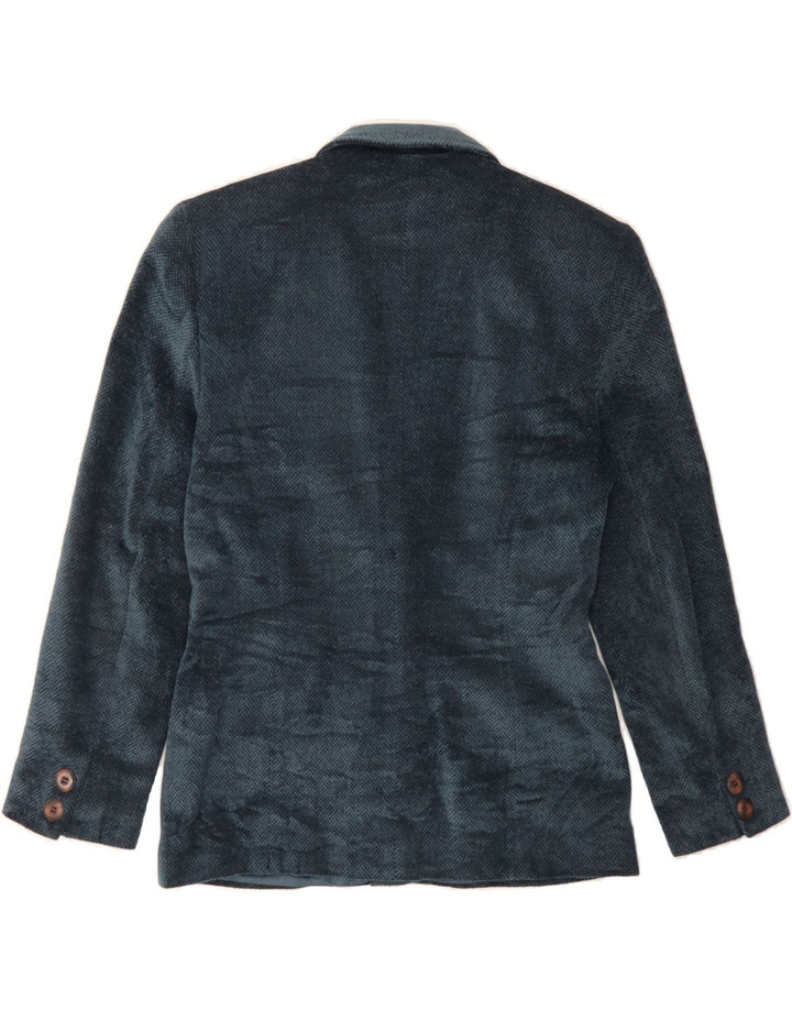 ATOS LOMBARDINI Womens Blazer Jacket IT 42 Medium Navy Blue Herringbone Vintage Atos Lombardini and Second-Hand Atos Lombardini from Messina Hembry 
