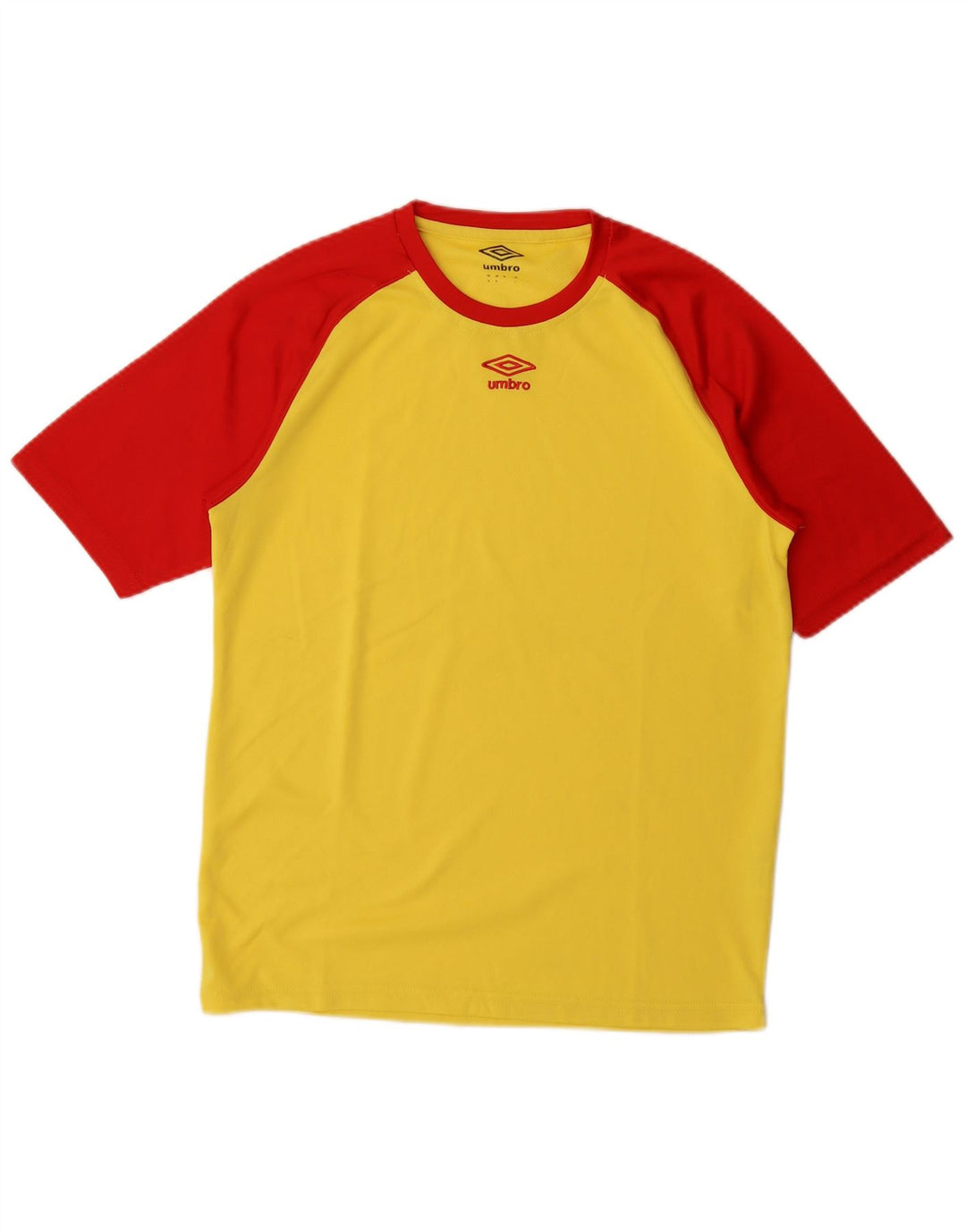 Umbro Herre T-Shirt Top Medium Gul Colourblock