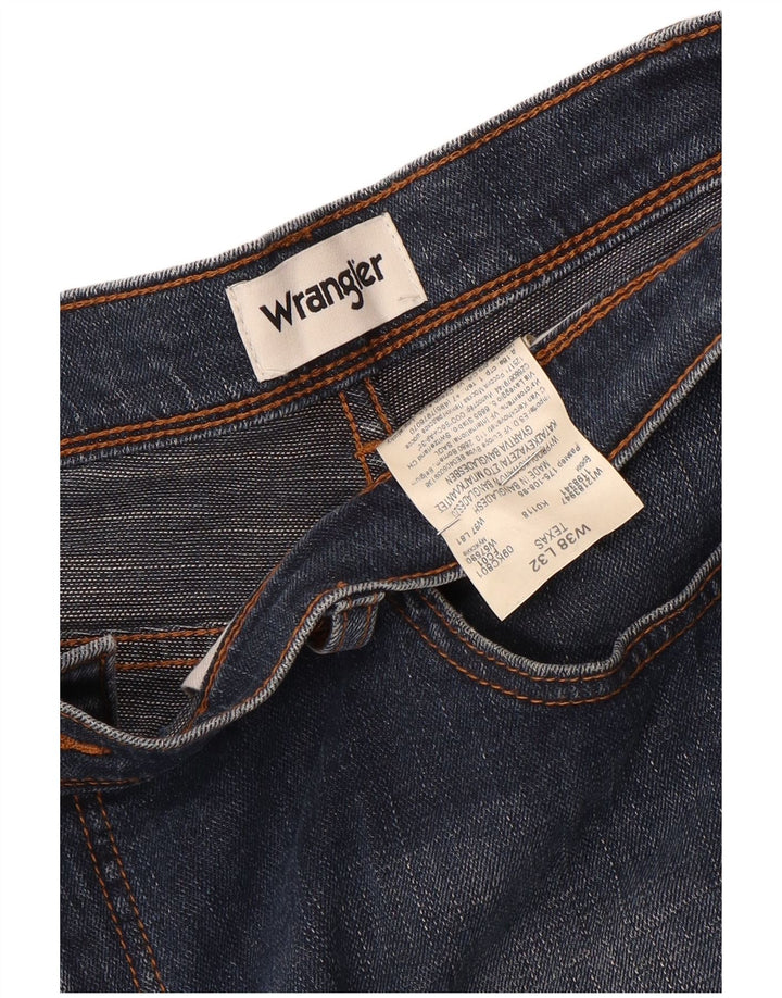 Wrangler Herre Texas Straight Jeans W38 L32 Blå Bomuld