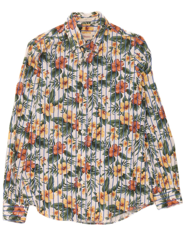 Roy Rogers Herre Hawaiian Slim Shirt Lille flerfarvet blomsterbomuld