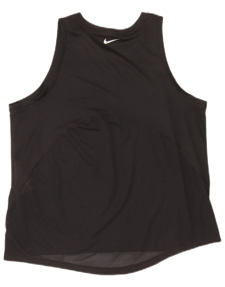 Nike Dame Dri Fit Vest Top UK 14 Medium Sort Polyester