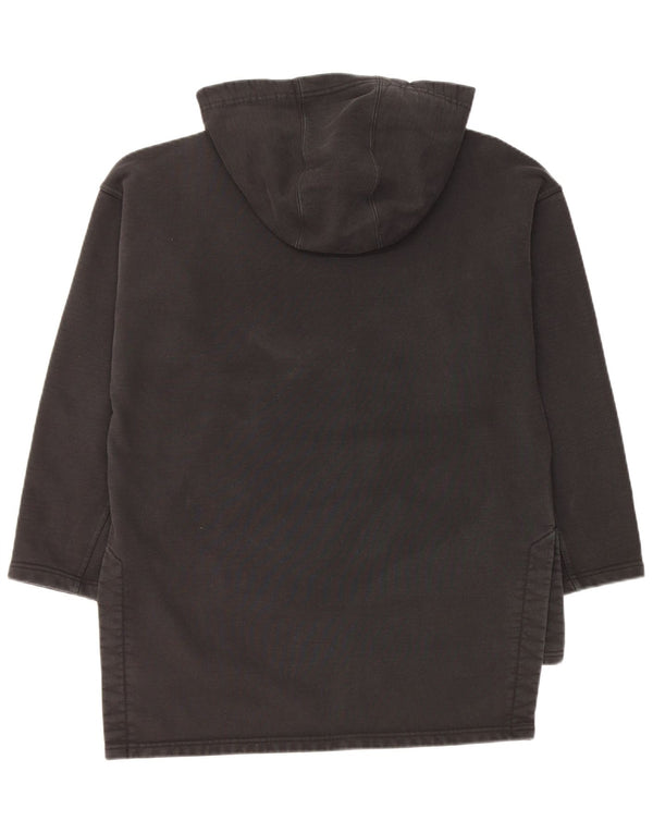 Adidas Dame Longline Oversized Hoodie Jumper UK 10 Small Black Bomuld