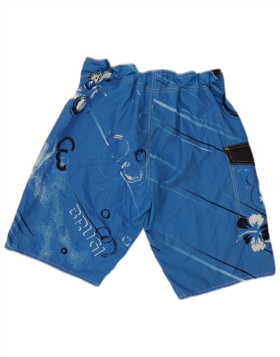 Brugi Herre grafiske svømmeshorts Små blå blomster polyester
