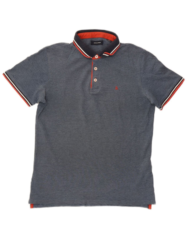 Jack & Jones Rugby poloshirt til mænd Stor marineblå stribet bomuld