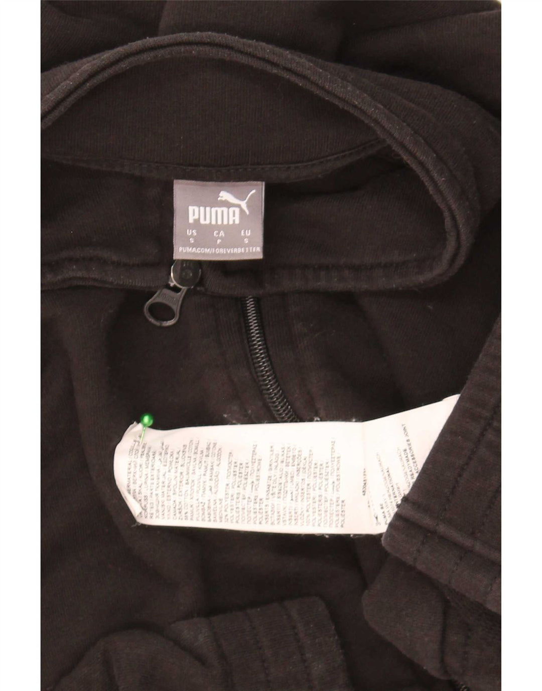 Puma Womens Crop Oversized træningsdragt topjakke UK 10 Small Black Bomuld