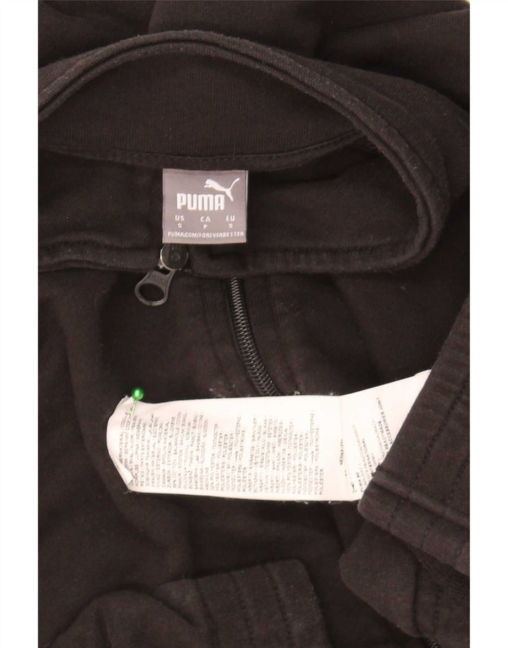 Puma Womens Crop Oversized træningsdragt topjakke UK 10 Small Black Bomuld