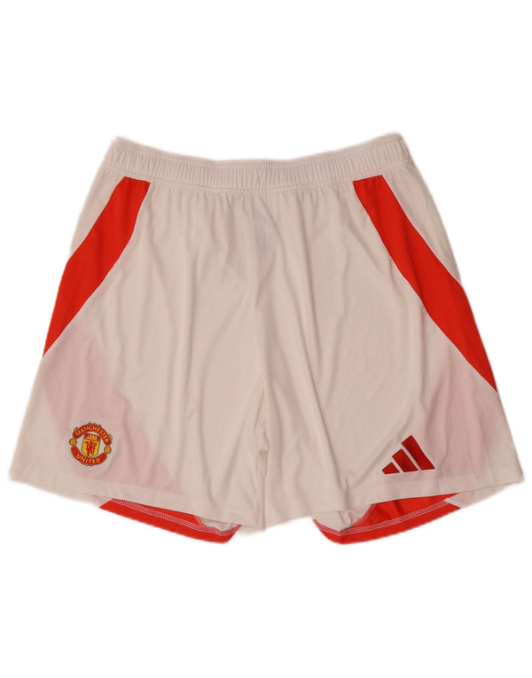 Adidas Herre Manchester United Sports Shorts XL Hvid Colourblock Polyester