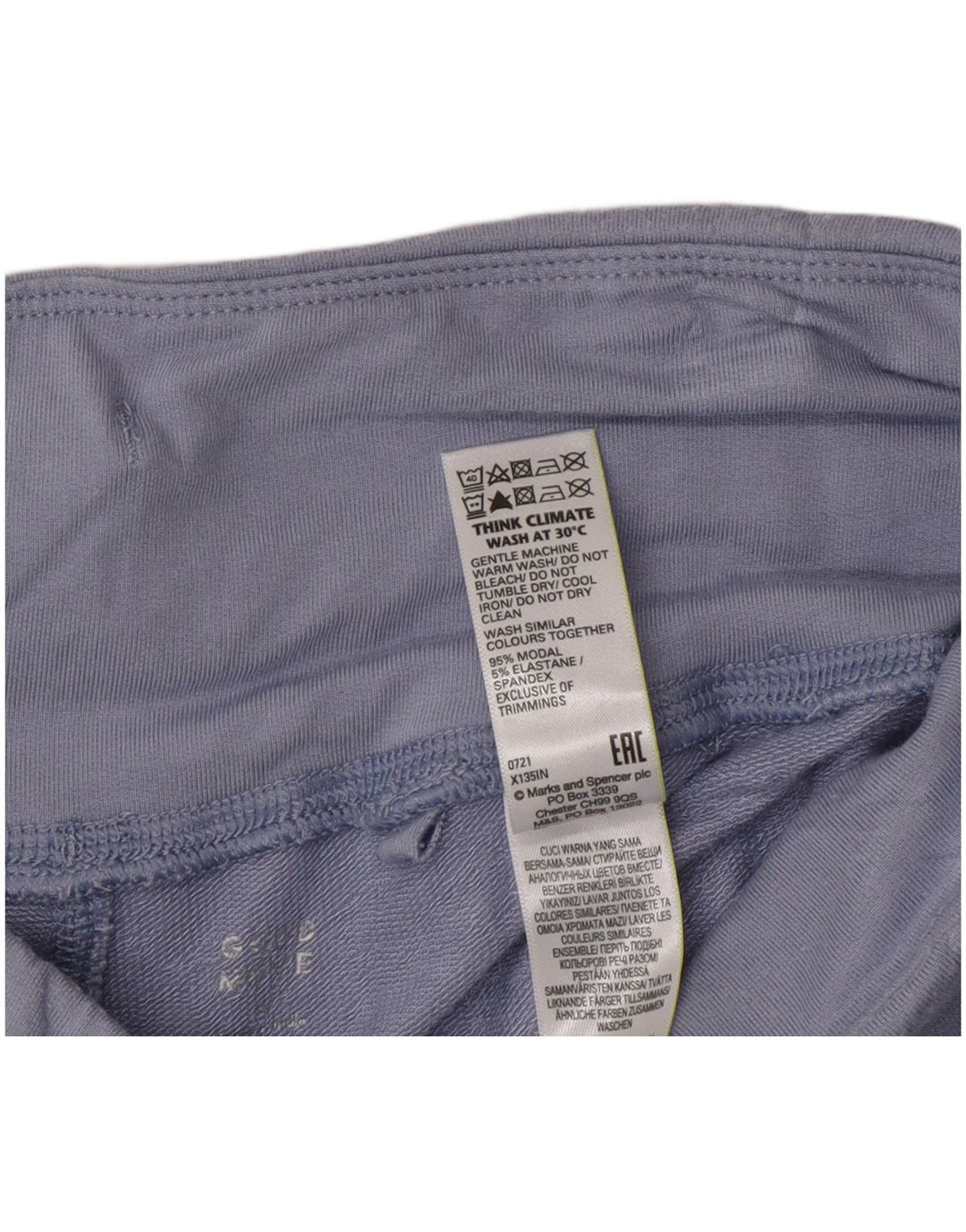Marks & Spencer Dame træningsdragt Bukser Joggers UK 14 Large Blue Modal