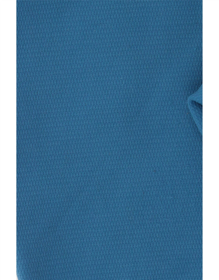 Vintage skijumpsuit til kvinder med hætte EU 38 Medium Blue Colourblock