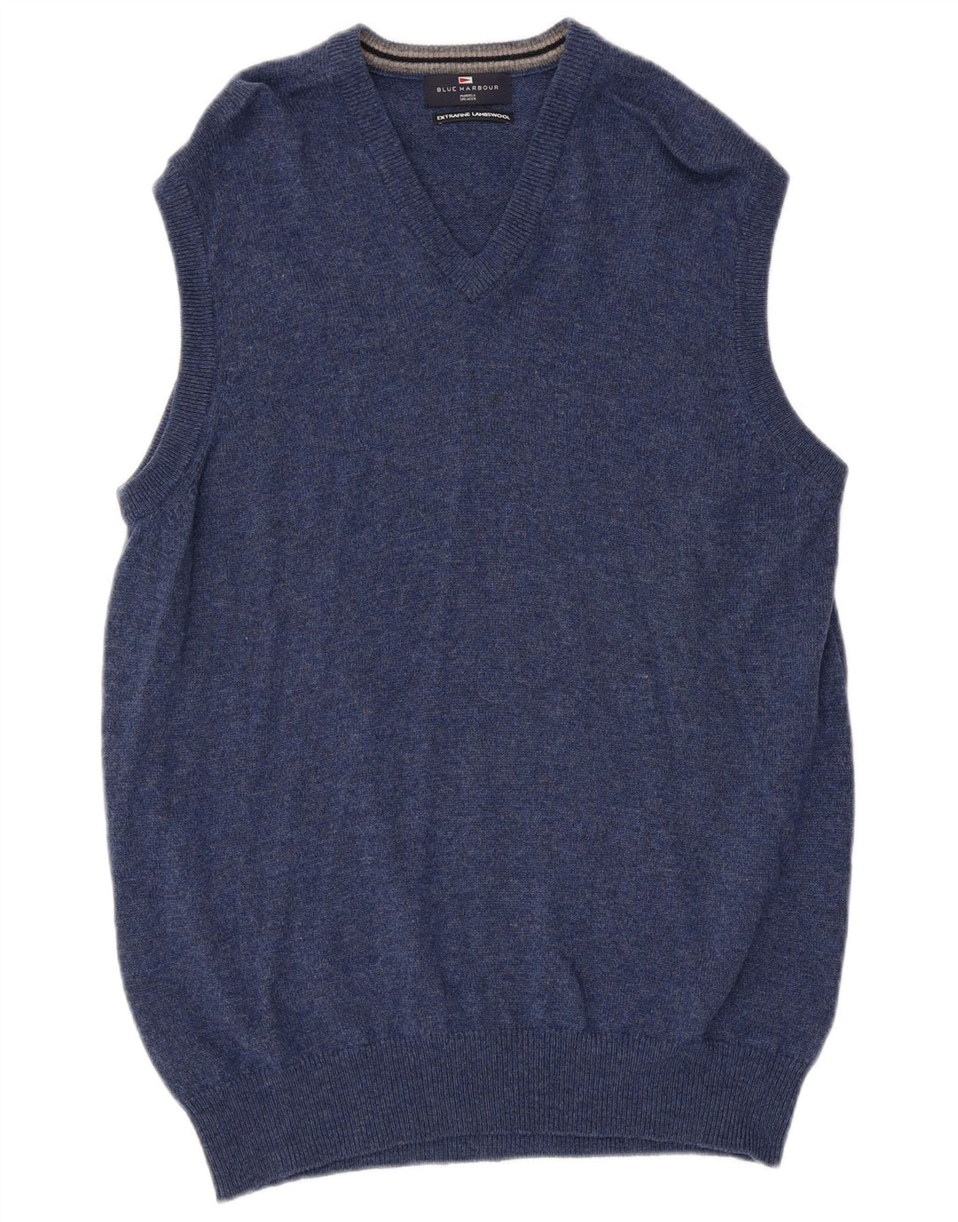 Marks & Spencer Herrevest Tank Top Medium Blue Flecked Lammeuld