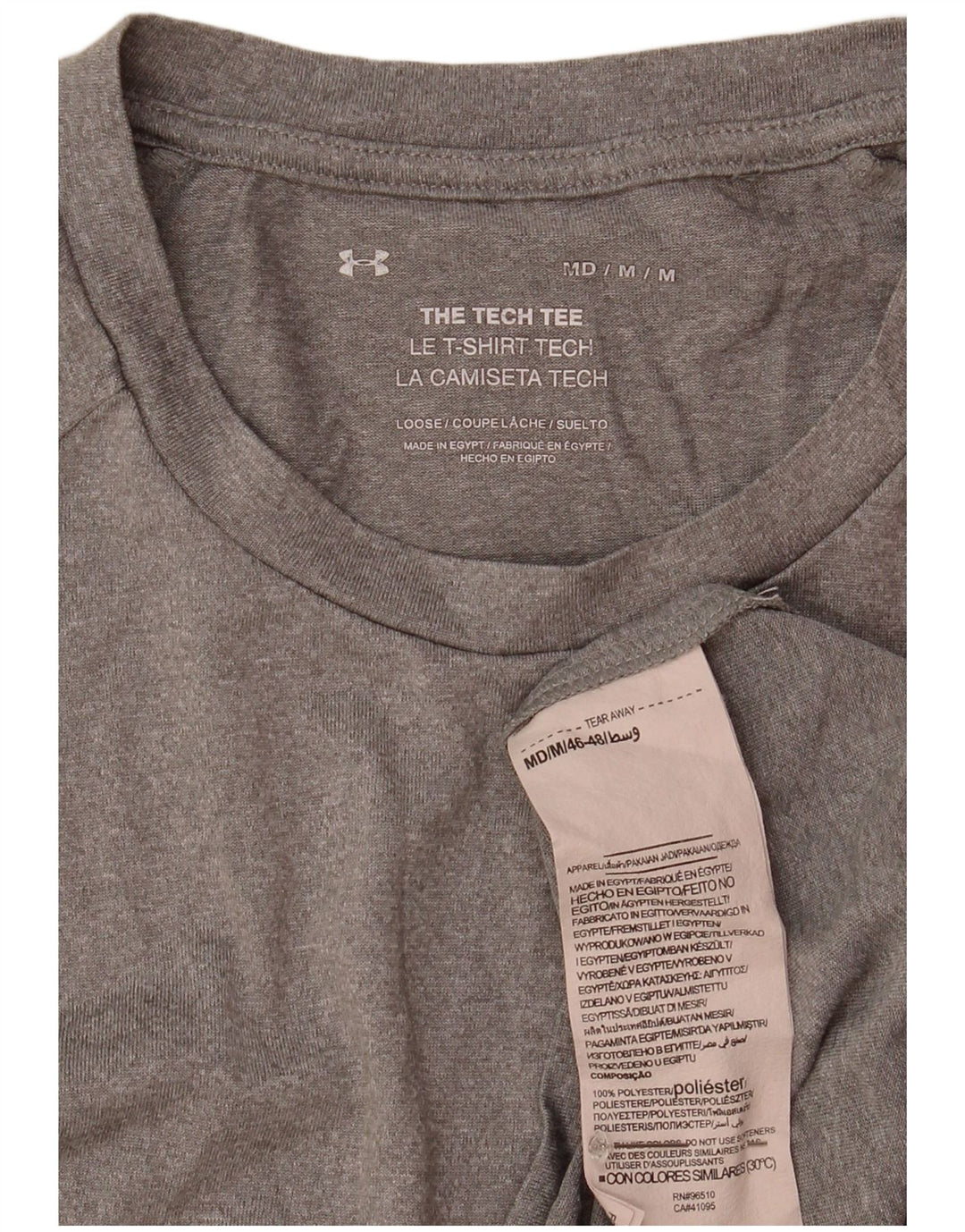 UNDER ARMOUR Herre T-Shirt Top Medium Grå Polyester