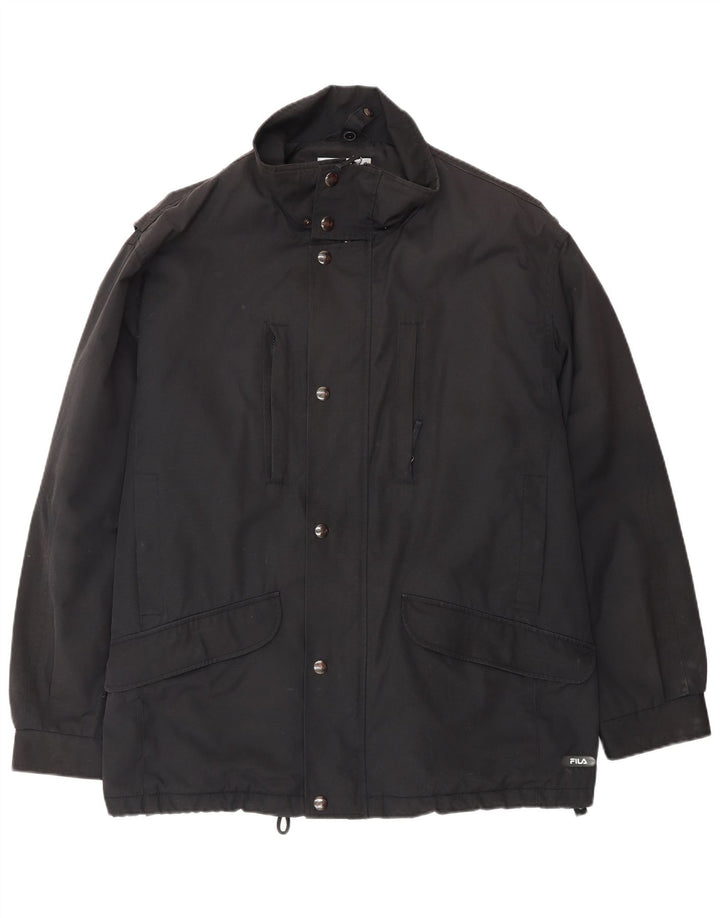 Fila Herre Windbreaker Jacket IT 50 Stor Sort Polyester