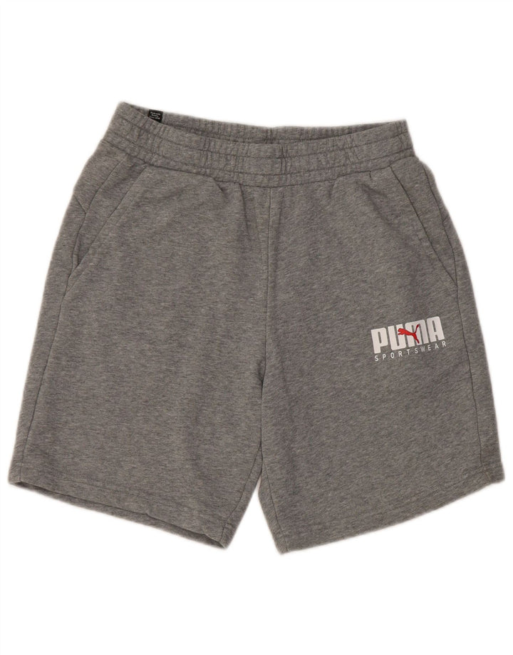 Puma Herre grafiske sportsshorts Medium Grey Flecked Bomuld