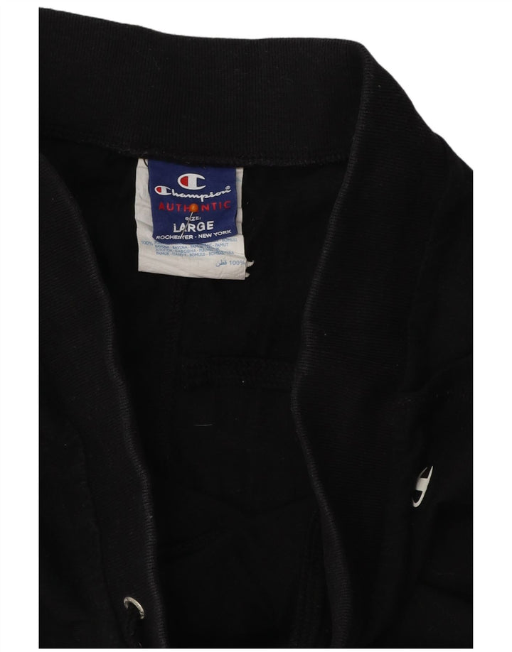 CHAMPION Womens træningsdragt Bukser Joggers UK 16 Large Black Bomuld