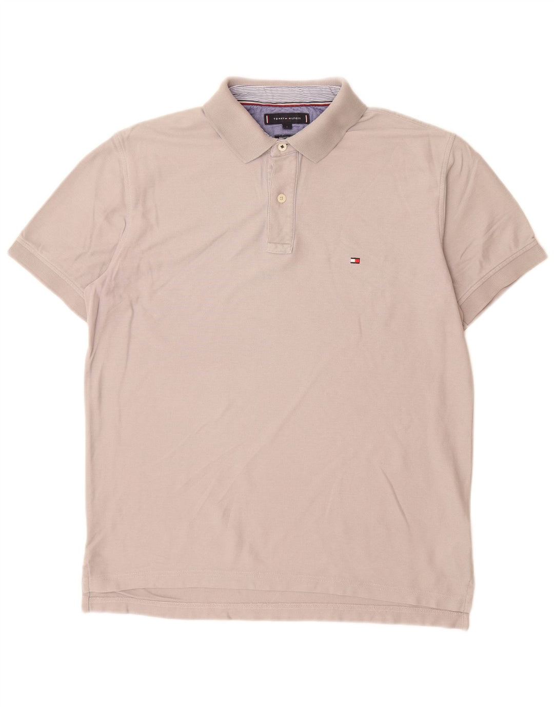 TOMMY HILFIGER Herre Regular Fit Polo Shirt Stor Grå Bomuld