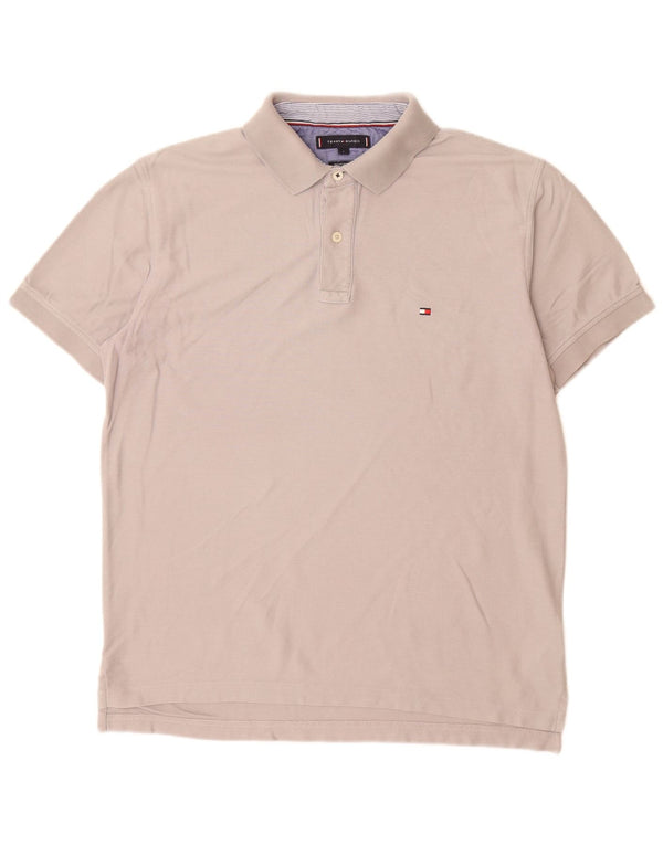 TOMMY HILFIGER Herre Regular Fit Polo Shirt Stor Grå Bomuld