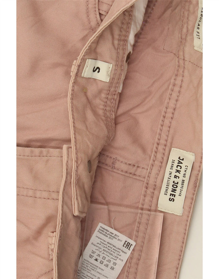 JACK & JONES Herre Regular Fit Chino Shorts Små W29 Pink Bomuld