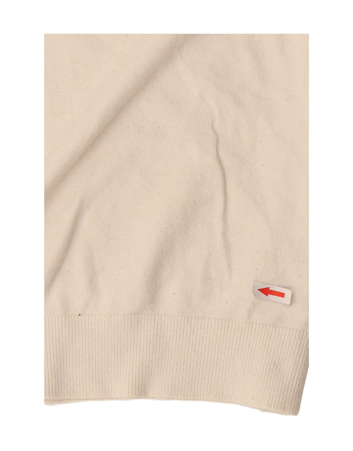 Marks & Spencer Dame V-hals sweater UK 14 Medium Off White