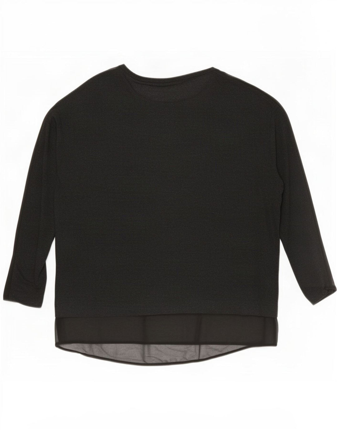 Zara Dame Oversized Top Langærmet UK 14 Medium Sort Viscose