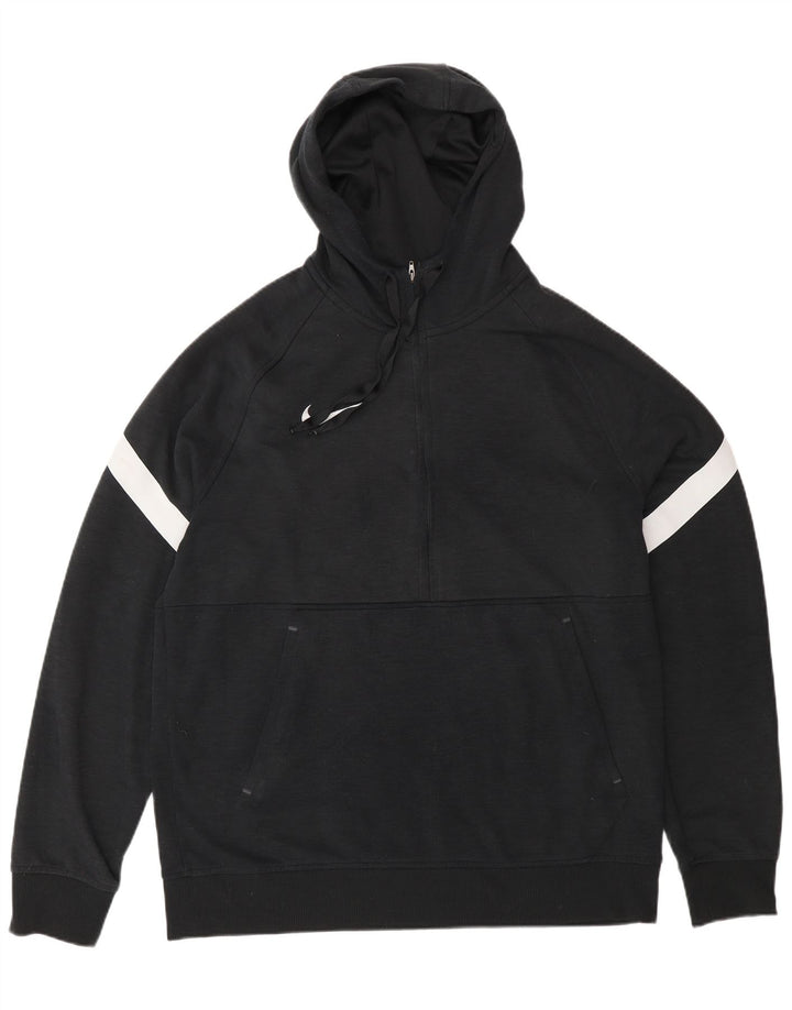 Nike hættetrøje med lynlås til mænd til mænd Large Black Colourblock Polyester