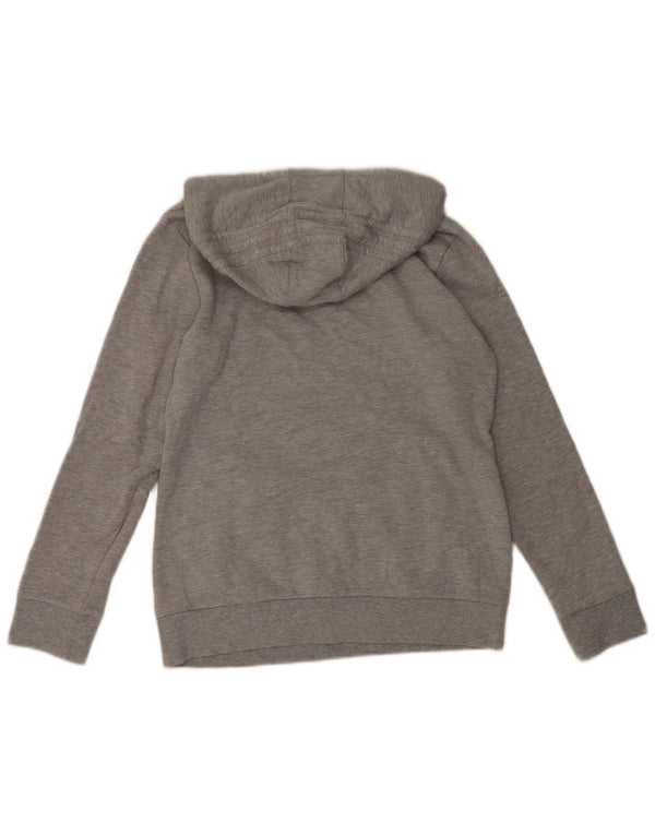 Adidas Graphic Hoodie Jumper UK 12/14 Medium Grey Bomuld