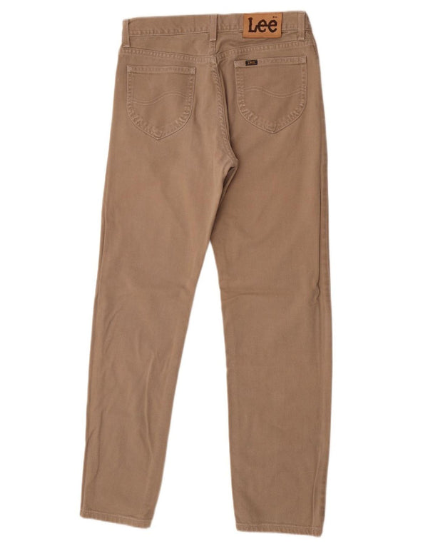 Lee Mens Brooklyn Straight Jeans W33 L34 Beige Bomuld