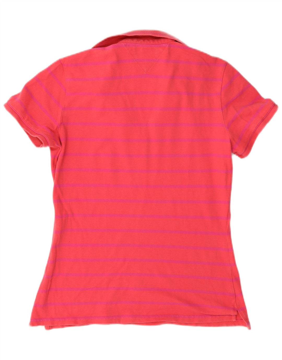 Tommy Hilfiger Dame Regular Fit Polo Shirt UK 14 Medium Rød Stribet