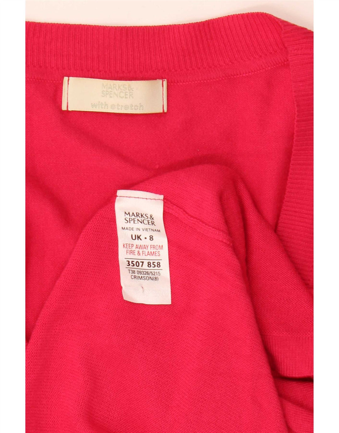 Marks & Spencer Dame Cardigan Sweater UK 8 Small Pink Viscose