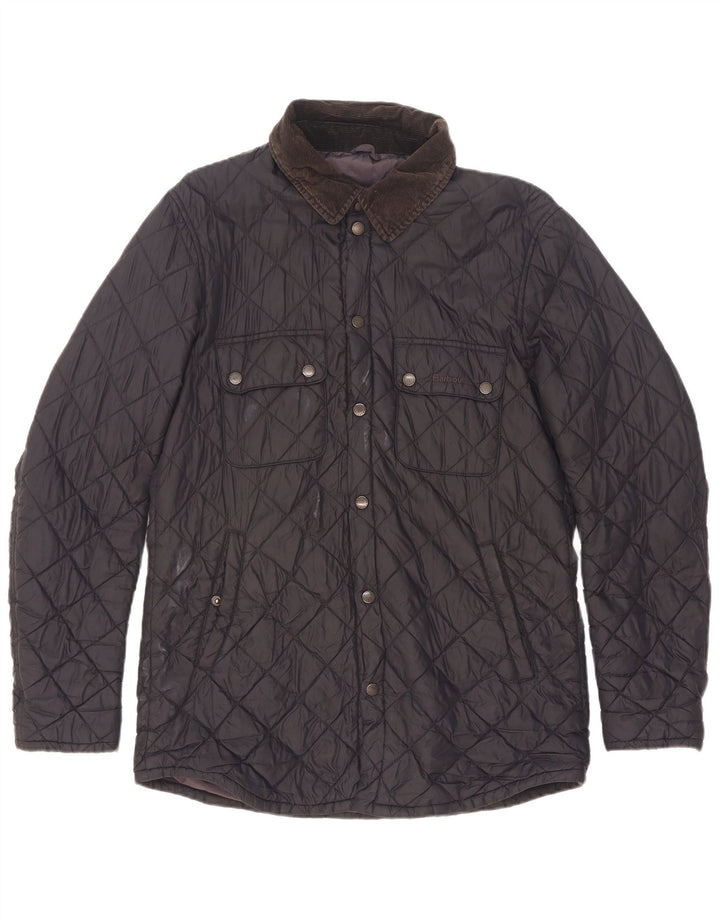 Barbour Herre quiltet jakke UK 38 Mellem marineblå polyamid