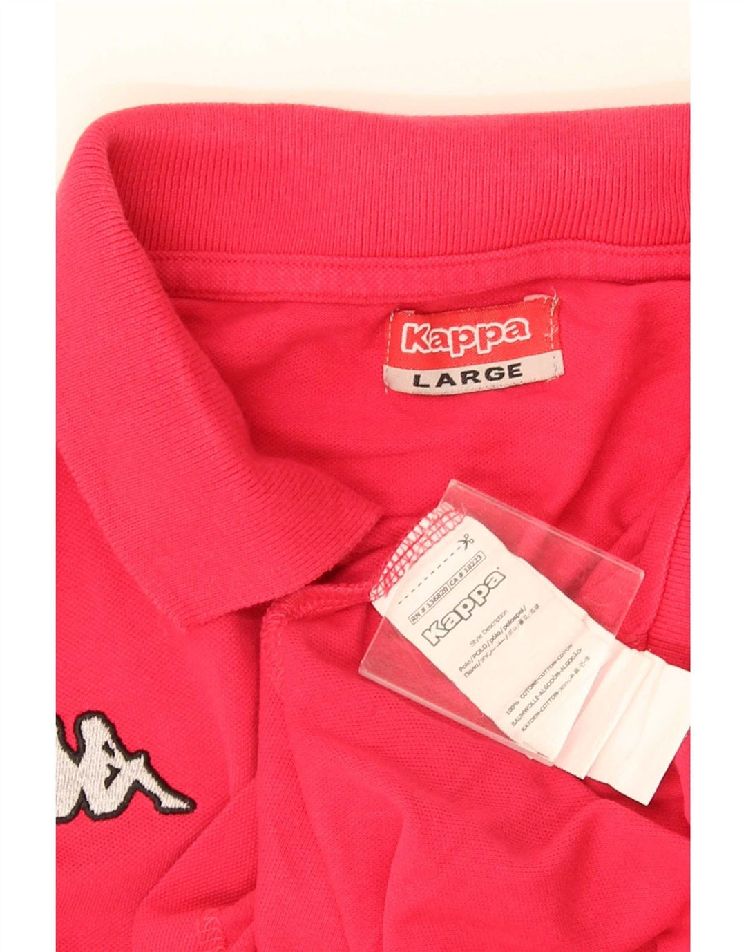 Kappa herre poloskjorte stor pink bomuld