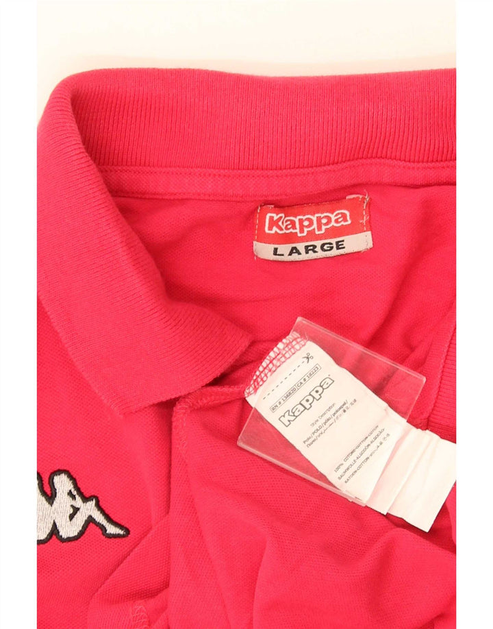 Kappa herre poloskjorte stor pink bomuld