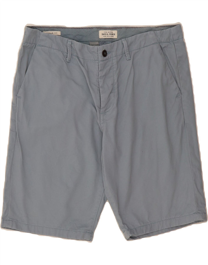 JACK & JONES Mens Regular Fit Chino Shorts XL W36 Blue Cotton Vintage Jack & Jones and Second-Hand Jack & Jones from Messina Hembry 