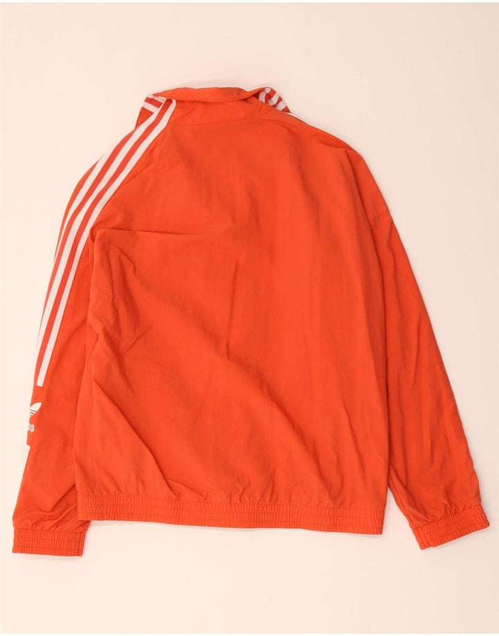 Adidas Womens Oversized træningsdragt Topjakke UK 10 Small Orange Polyester
