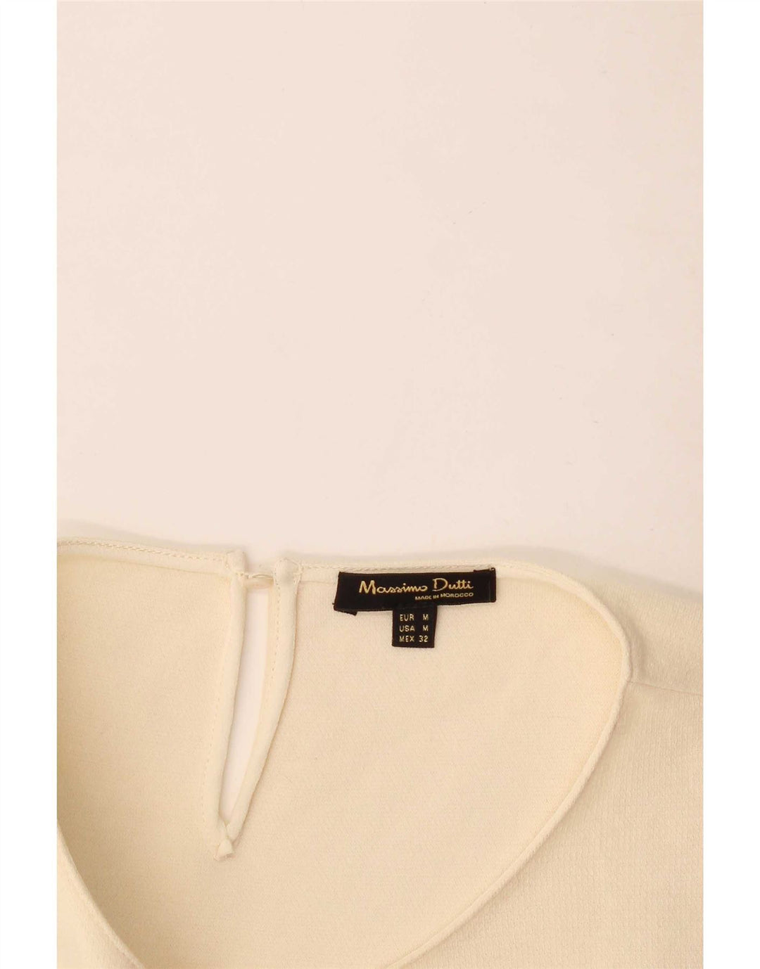 Massimo Dutti Dame Bluse Top UK 12 Medium Off White