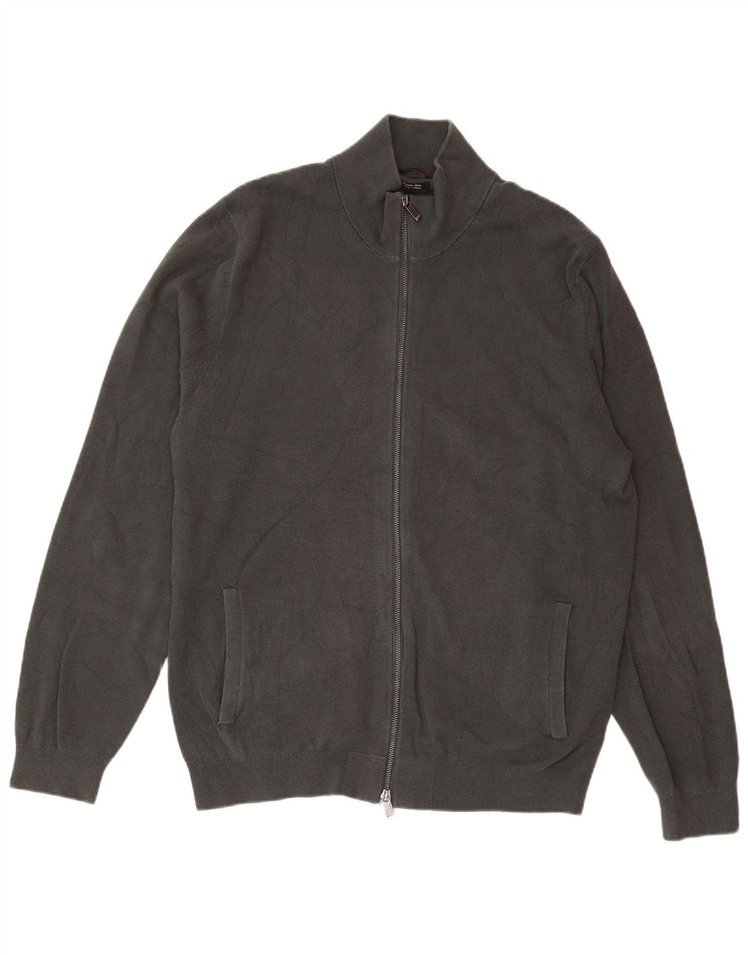 MASSIMO DUTTI Herre cardigan sweater 2XL Grå Bomuld