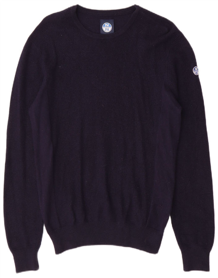 North Sails Herre Crew Neck Jumper Sweater Medium Navy Blue Bomuld